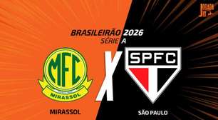 Mirassol x São Paulo: onde assistir, escalações e arbitragem