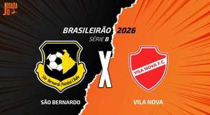 São Bernardo x Vila Nova: onde assistir, escalações e arbitragem