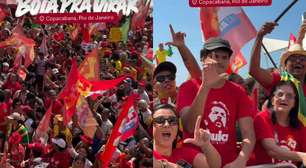 Apoiadores de Lula já ocupam a orla de Copacabana em último ato no Rio