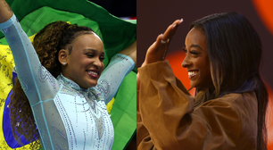Nem Simone Biles conseguiu! Aos 27 anos, Rebeca Andrade conquista 3º ouro no salto e chega a 10 medalhas em Mundiais sob olhar da rival: 'Importante para mim e para todas'