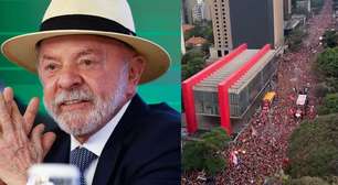 'Mar vermelho' toma conta da Av. Paulista em último ato da campanha de Lula
