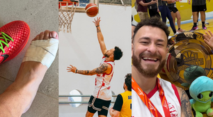 Contratado da Globo, Fred Bruno volta ao basquete 5 dias após ser atingido por tiro de raspão em confusão com deputado do PL e conquista medalha