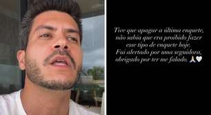 Arthur Aguiar é alertado por fãs após cometer crime eleitoral: 'Não sabia'