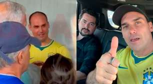 Eduardo Bolsonaro é recebido com Hino Nacional em colégio eleitoral nos EUA