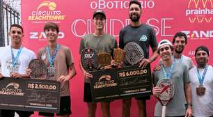 Dupla com campineiro e atleta de Itu leva principal título da 12ª etapa do Circuito Beach Tennis em Barueri (SP)