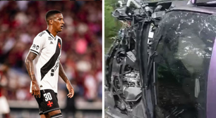 Zagueiro do Vasco sofre acidente de carro; imagem do veículo é assustadora