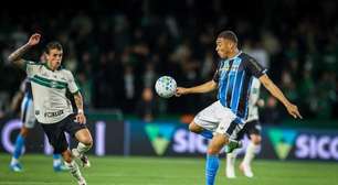 Com gol no fim, Grêmio bate Coritiba e vence a primeira como visitante