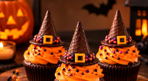 Cupcakes de Chapéu de Bruxa: Receita Perfeita para o Halloween