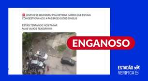Vídeo de jovens carregando carro para liberar passagem de ônibus foi gravado antes do segundo turno