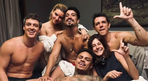 Alanis Guillen grava cena de 'amor intenso em grupo' para novela; MC Cabelinho, Rodrigo Simas e mais, veja quem participou