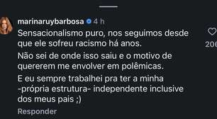 Marina Ruy Barbosa se pronuncia sobre possível romance com Vini Jr.: 'Quererem me envolver em polêmica'
