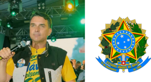 Flávio Bolsonaro publica brasão de 1889 em carta após fuga