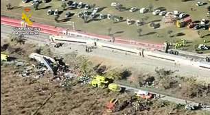 Imagens aéreas mostram resgate após colisão de trens que deixou mais de 60 mortos na Espanha