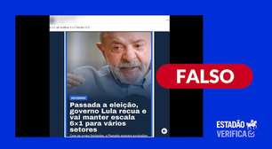 É falso que governo Lula tenha recuado sobre fim da escala 6x1