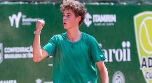 Atleta da casa vira sobre canadense e vai às quartas na ADK Juniors Cup - 17ª Copa Santa Catarina de Tênis - em Itajaí (SC)
