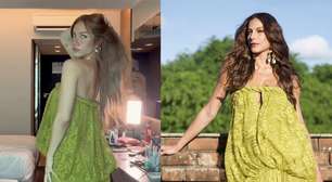 Giovanna Ewbank e Mari Gonzalez usam mesmo vestido no casamento de Juliette