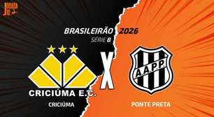 Criciúma x Ponte Preta: onde assistir, escalações e arbitragem