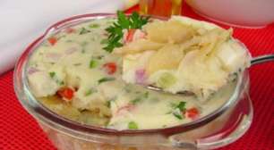 Receita de maionese de bacalhau em camadas fácil e deliciosa