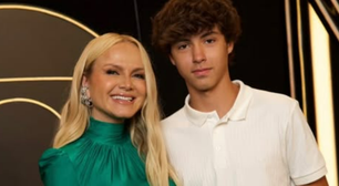 Eliana recebe filho de 14 anos na Globo e altura do adolescente chama a atenção