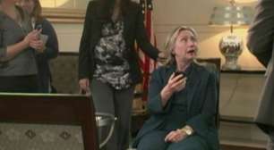 Vídeo mostra reação de Hillary Clinton à morte de Kadafi