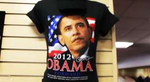 Lojas de Washingtons apostam em souvenires de Obama e Romney