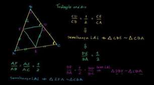 Explorando triângulos médios