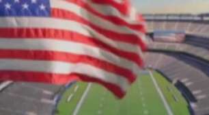Jogadores da NFL cantam o hino nacional dos Estados Unidos