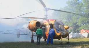 Coragem ou estupidez? Aflição define cena em helicóptero