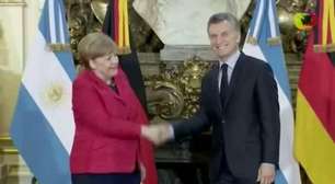 Macri recebe Merkel na Casa Rosada para reunião sobre G20