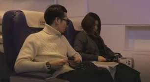 Clientes 'decolam' em voo virtual de primeira classe em Tóquio