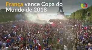 Torcedores franceses comemoram vitória na Copa do Mundo