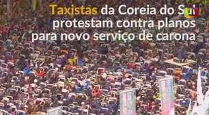 Taxistas sul-coreanos protestam contra serviço de carona