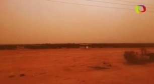 Céu fica laranja após tempestade de areia atingir Austrália