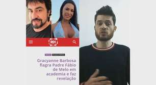 Gracyanne flagra padre Fábio de Melo em academia e faz piada