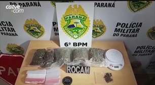Jovem enquadrado no crime de tráfico de drogas é preso pela PM no Pioneiros Catarinenses