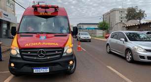 Idosa de 85 anos é atropelada por moto na rua Cuiabá em Cascavel