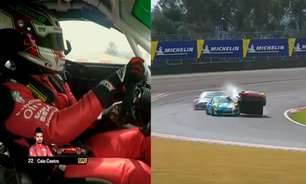 Caio Castro sofre acidente em estreia após carro 'empinar'