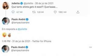 Inspirado em Neymar, o atleta olímpico Paulo André já paquerou Juliette na web