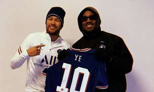 Neymar encontra Kanye West e faz homenagem: "Lenda"