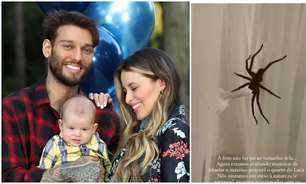 Esposa de Lucas Lucco encontra aranha no berço do filho