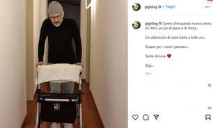 Após revelar doença, Gigi D'Agostino posta foto com andador
