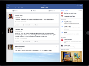 Facebook ganha atualização para iPad