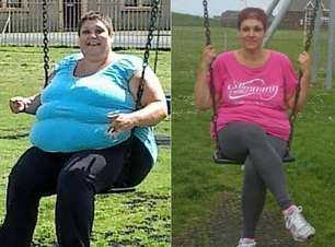 Mulher perde 89kg depois de ficar presa em balanço