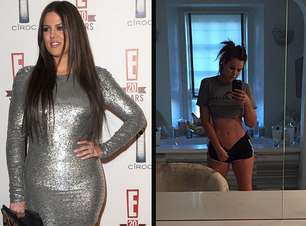 Sarada, Khloe Kardashian mostra antes e depois no Instagram