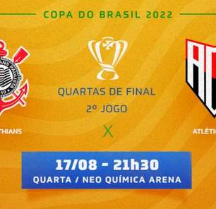 Corinthians x Atlético-GO: prováveis times, desfalques e onde assistir ao duelo pela Copa do Brasil