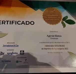 Agroclima ganha prêmio entre os Mais admirados do Agronegócio