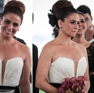 'Salve Jorge': Giovanna Antonelli grava cenas vestida de noiva