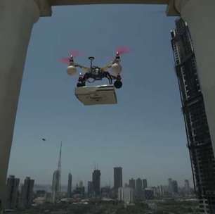 Restaurante usa drone para entregar pizza na Índia
