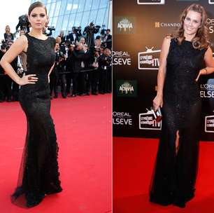 Carolina Dieckmann repete vestido usado por Milena Toscano