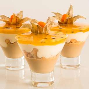 Pavê de café com creme de maracujá